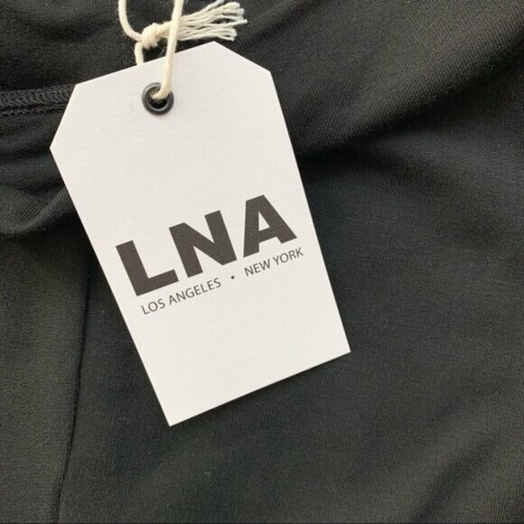 Revolve LNA Harley Skirt Pencil Mini Slit Black High Waist Bodycon Jersey XS - Picture 12 of 16